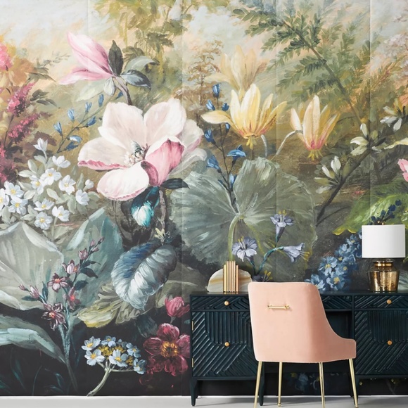 Anthropologie Wall Decor Anthropologie Paradise Floral Mural Poshmark